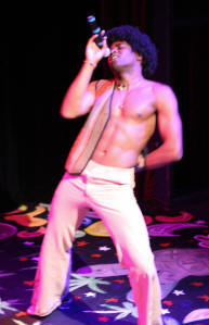 "HAiR," New Line Theatre, 2008. Khnemu Menu-Ra as Hud (photo credit: Jill Ritter)